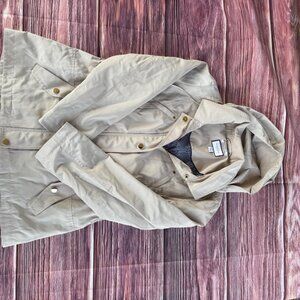 Pre-Owned Charter Club Womens Utility Jacket - Petite Medium Cream color